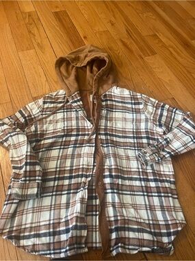 American Eagle xs hooded flannel